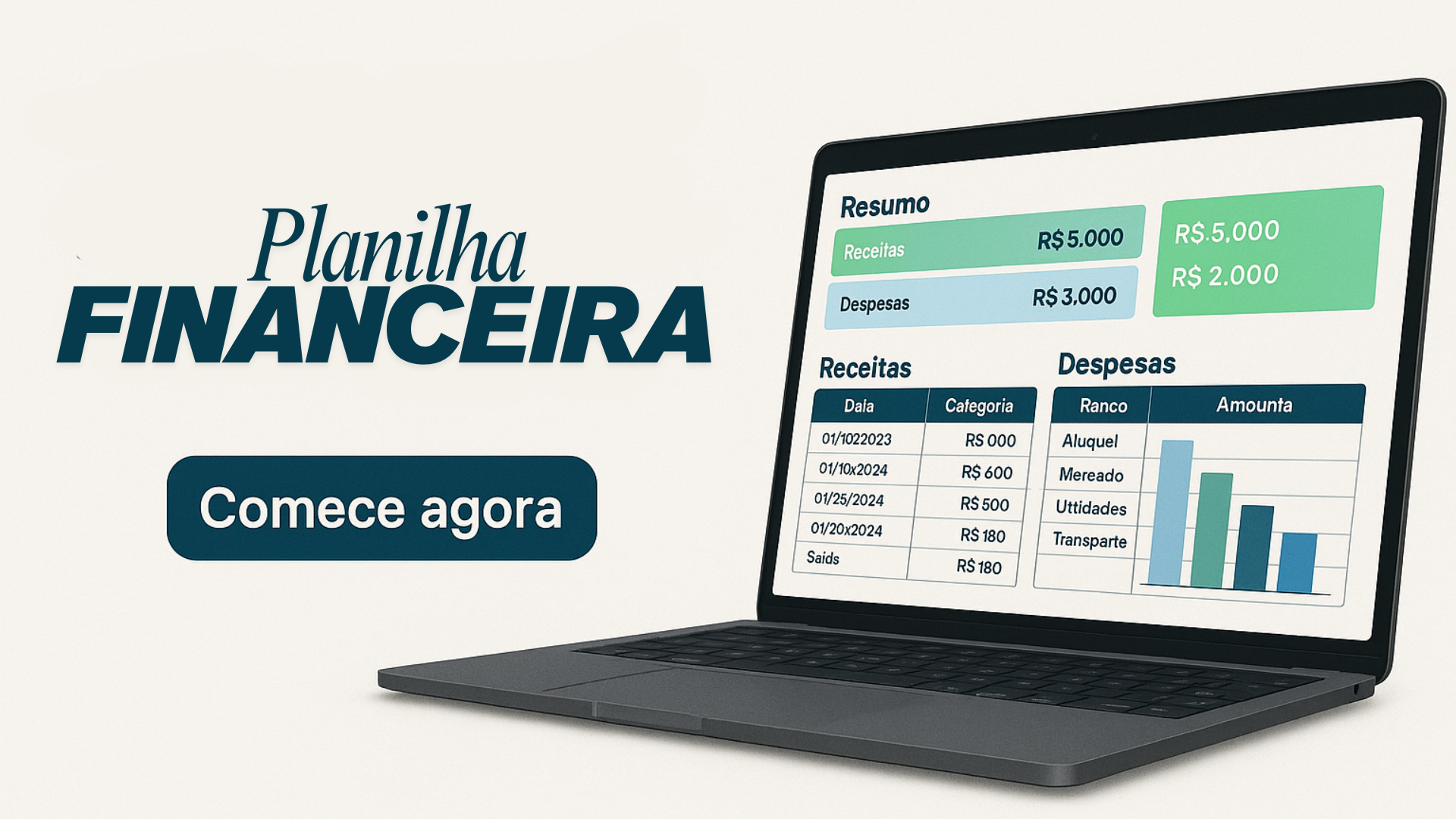 Planilha de Controle Financeiro - Clique para comprar